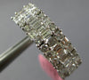 WIDE 2.15CT DIAMOND 18KT WHITE GOLD ROUND & BAGUETTE INVISIBLE ANNIVERSARY RING