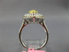 2.16CT WHITE CANARY & PINK DIAMOND 18K 2 TONE GOLD 3D PEAR SHAPE ENGAGEMENT RING