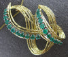 LARGE 1.50CT AAA COLOMBIAN EMERALD 18KT YELLOW GOLD 3D BROOCH PIN PENDANT #27805