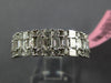 WIDE 2.15CT DIAMOND 18KT WHITE GOLD ROUND & BAGUETTE INVISIBLE ANNIVERSARY RING