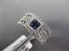 WIDE .92CT DIAMOND & AAA SAPPHIRE 14K WHITE GOLD 3D PRINCESS INVISIBLE LOVE RING