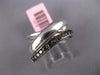 ESTATE WIDE .42CT BLACK DIAMOND 14KT WHITE GOLD CRISS CROSS INFINITY LOVE RING