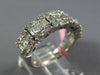 WIDE 2.15CT DIAMOND 18KT WHITE GOLD ROUND & BAGUETTE INVISIBLE ANNIVERSARY RING