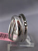 ESTATE WIDE .42CT BLACK DIAMOND 14KT WHITE GOLD CRISS CROSS INFINITY LOVE RING