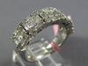 WIDE 2.15CT DIAMOND 18KT WHITE GOLD ROUND & BAGUETTE INVISIBLE ANNIVERSARY RING