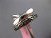 ESTATE WIDE .42CT BLACK DIAMOND 14KT WHITE GOLD CRISS CROSS INFINITY LOVE RING