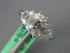 1.28CT DIAMOND 18KT WHITE GOLD MOON CUT & BAGUETTE 3 STONE LOOK ENGAGEMENT RING