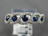 .63CT DIAMOND & AAA SAPPHIRE 18KT WHITE GOLD 3D INFINITY ETOILE ANNIVERSARY RING