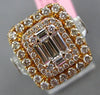 4.80CT WHITE & MULTI COLOR DIAMOND 18KT 2 TONE GOLD MULTI SHAPE ANNIVERSARY RING