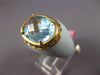 5.1CT DIAMOND & AAA BLUE TOPAZ & ENAMEL 14K YELLOW GOLD 3D OVAL & ROUND FUN RING