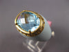 5.1CT DIAMOND & AAA BLUE TOPAZ & ENAMEL 14K YELLOW GOLD 3D OVAL & ROUND FUN RING