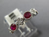 .96CT DIAMOND & AAA RUBY 18KT WHITE GOLD OVAL FLOWER FILIGREE ANNIVERSARY RING