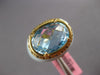 5.1CT DIAMOND & AAA BLUE TOPAZ & ENAMEL 14K YELLOW GOLD 3D OVAL & ROUND FUN RING