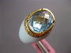 5.1CT DIAMOND & AAA BLUE TOPAZ & ENAMEL 14K YELLOW GOLD 3D OVAL & ROUND FUN RING