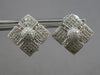 LARGE .55CT DIAMOND 14KT WHITE GOLD MULTI SQUARE CLIP ON HANGING EARRINGS #27802