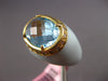 5.1CT DIAMOND & AAA BLUE TOPAZ & ENAMEL 14K YELLOW GOLD 3D OVAL & ROUND FUN RING