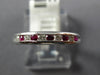 .27CT DIAMOND & AAA RUBY 18KT WHITE GOLD CLASSIC ROUND CHANNEL ANNIVERSARY RING