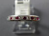.27CT DIAMOND & AAA RUBY 18KT WHITE GOLD CLASSIC ROUND CHANNEL ANNIVERSARY RING