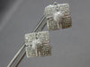 LARGE .55CT DIAMOND 14KT WHITE GOLD MULTI SQUARE CLIP ON HANGING EARRINGS #27802