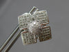 LARGE .55CT DIAMOND 14KT WHITE GOLD MULTI SQUARE CLIP ON HANGING EARRINGS #27802