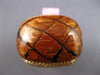 EXTRA LARGE .65CT DIAMOND & BROWN BLACK ENAMEL 14KT YELLOW GOLD PANTHER FUN RING
