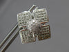 LARGE .55CT DIAMOND 14KT WHITE GOLD MULTI SQUARE CLIP ON HANGING EARRINGS #27802