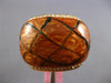EXTRA LARGE .65CT DIAMOND & BROWN BLACK ENAMEL 14KT YELLOW GOLD PANTHER FUN RING