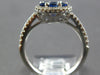 1.01CT DIAMOND & AAA SAPPHIRE 18KT WHITE GOLD 3D ROUND FLOWER HALO FILIGREE RING