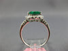 1.23CT DIAMOND & AAA EMERALD 18K WHITE GOLD TRILLION HEART SHAPE ENGAGEMENT RING
