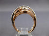 ESTATE .83CT DIAMOND 14KT 2 TONE GOLD CLASSIC CLUSTER MULTI ROW OVAL FLOWER RING