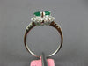 1.23CT DIAMOND & AAA EMERALD 18K WHITE GOLD TRILLION HEART SHAPE ENGAGEMENT RING