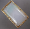 EXTRA LARGE .82CT DIAMOND & AAA WHITE QUARTZ 18KT ROSE GOLD RECTANGULAR FUN RING