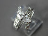 WIDE .52CT DIAMOND 14K WHITE GOLD CRISS CROSS ENGAGEMENT WEDDING RING SET #27795