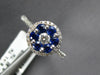 1.01CT DIAMOND & AAA SAPPHIRE 18KT WHITE GOLD 3D ROUND FLOWER HALO FILIGREE RING