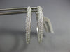 ESTATE .77CT DIAMOND 18K WHITE GOLD MULTI ROW PAVE CLIP ON HOOP HANGING EARRINGS
