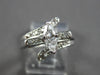 WIDE .52CT DIAMOND 14K WHITE GOLD CRISS CROSS ENGAGEMENT WEDDING RING SET #27795