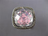WIDE .45CT DIAMOND & AAA CRYSTAL 14KT WHITE GOLD CUSHION & ROUND SQUARE FUN RING