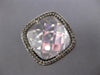 WIDE .45CT DIAMOND & AAA CRYSTAL 14KT WHITE GOLD CUSHION & ROUND SQUARE FUN RING