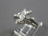 WIDE .52CT DIAMOND 14K WHITE GOLD CRISS CROSS ENGAGEMENT WEDDING RING SET #27795