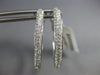 ESTATE .77CT DIAMOND 18K WHITE GOLD MULTI ROW PAVE CLIP ON HOOP HANGING EARRINGS