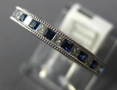 .52CT DIAMOND & AAA SAPPHIRE 18KT WHITE GOLD PRINCESS CHANNEL ANNIVERSARY RING