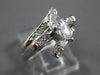 WIDE .52CT DIAMOND 14K WHITE GOLD CRISS CROSS ENGAGEMENT WEDDING RING SET #27795