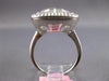 WIDE .45CT DIAMOND & AAA CRYSTAL 14KT WHITE GOLD CUSHION & ROUND SQUARE FUN RING