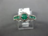 .82CT DIAMOND & AAA EMERALD 14KT WHITE GOLD 3D ROUND SQUARE FRIENDSHIP LOVE RING