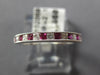 .41CT DIAMOND AAA RUBY 18K WHITE GOLD PRINCESS FILIGREE CHANNEL ANNIVERSARY RING