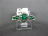 .82CT DIAMOND & AAA EMERALD 14KT WHITE GOLD 3D ROUND SQUARE FRIENDSHIP LOVE RING