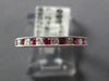 .41CT DIAMOND AAA RUBY 18K WHITE GOLD PRINCESS FILIGREE CHANNEL ANNIVERSARY RING