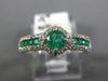 .82CT DIAMOND & AAA EMERALD 14KT WHITE GOLD 3D ROUND SQUARE FRIENDSHIP LOVE RING