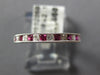 .41CT DIAMOND AAA RUBY 18K WHITE GOLD PRINCESS FILIGREE CHANNEL ANNIVERSARY RING