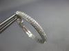 ESTATE .77CT DIAMOND 18K WHITE GOLD MULTI ROW PAVE CLIP ON HOOP HANGING EARRINGS